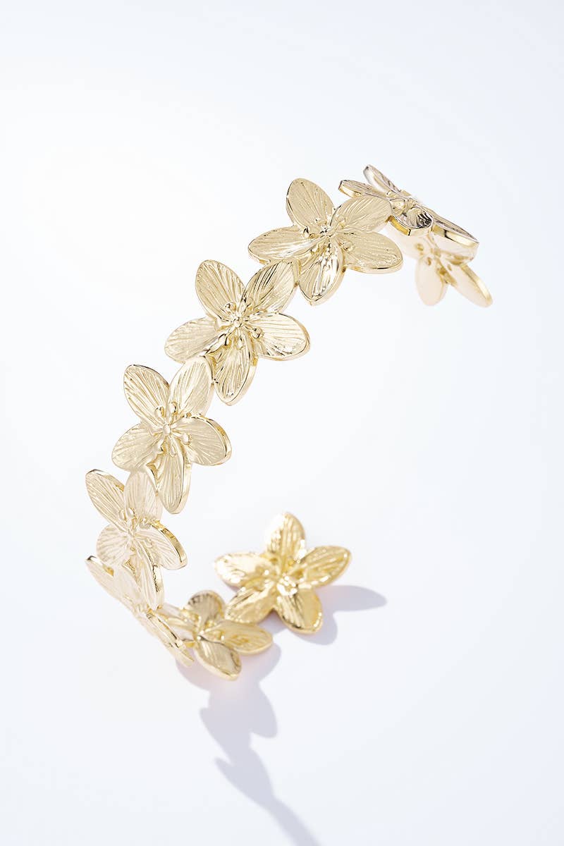 Bracelet jonc fleur