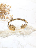 Bracelet jonc fleurs