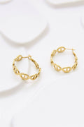Boucle d'oreilles créoles, maille marine