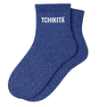 Chaussettes à paillettes « tchikita » marine