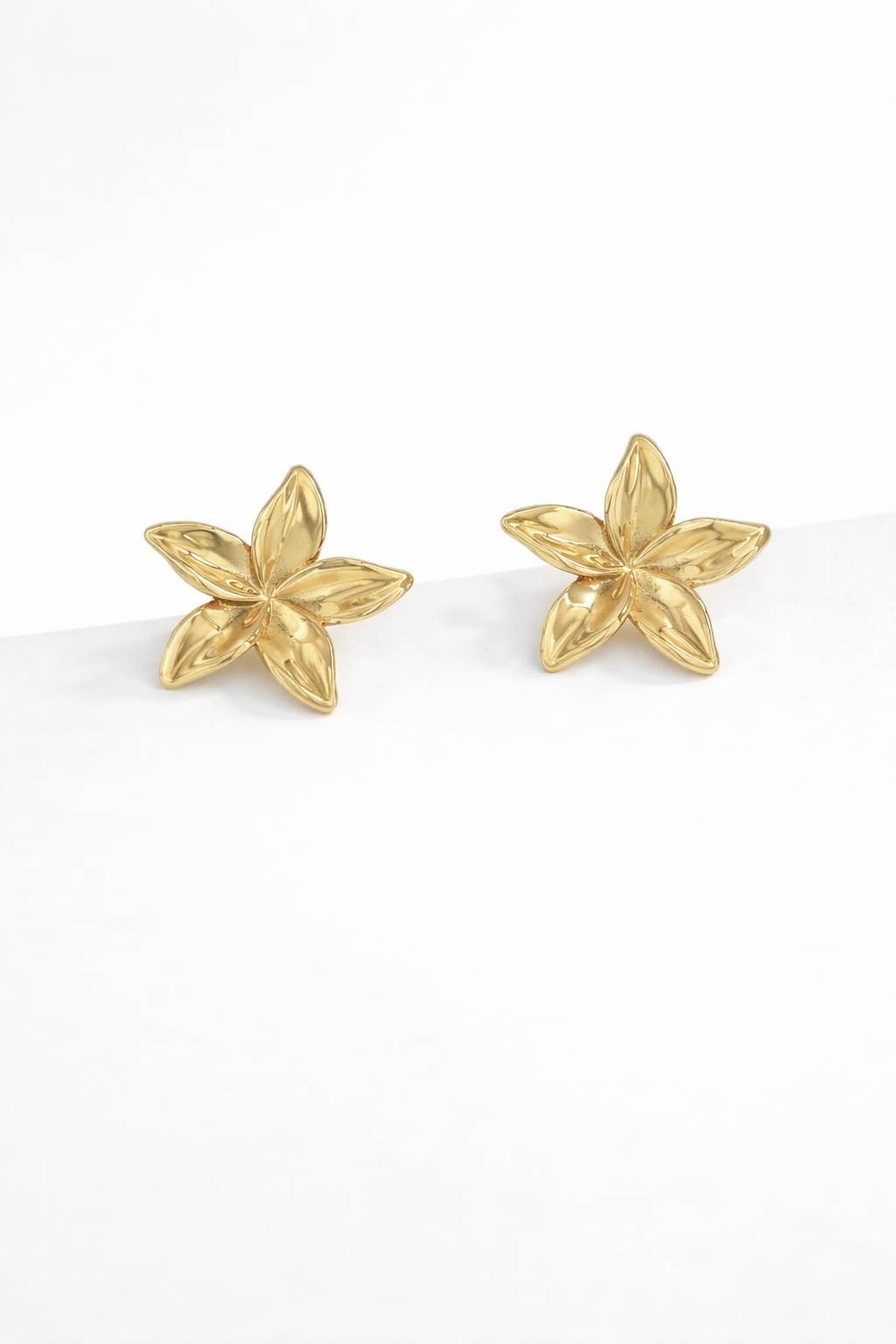 Boucles d'oreilles fleurs doré