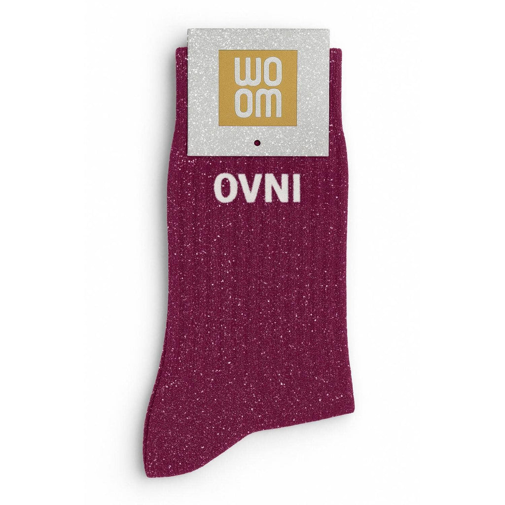 Chaussettes à Paillettes  "Ovni" Violet