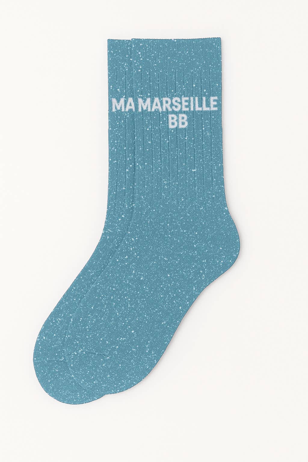 Chaussettes à Paillettes  "Marseille BB" Turquoise