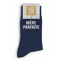 Chaussettes à paillettes "mère parfaite" marine