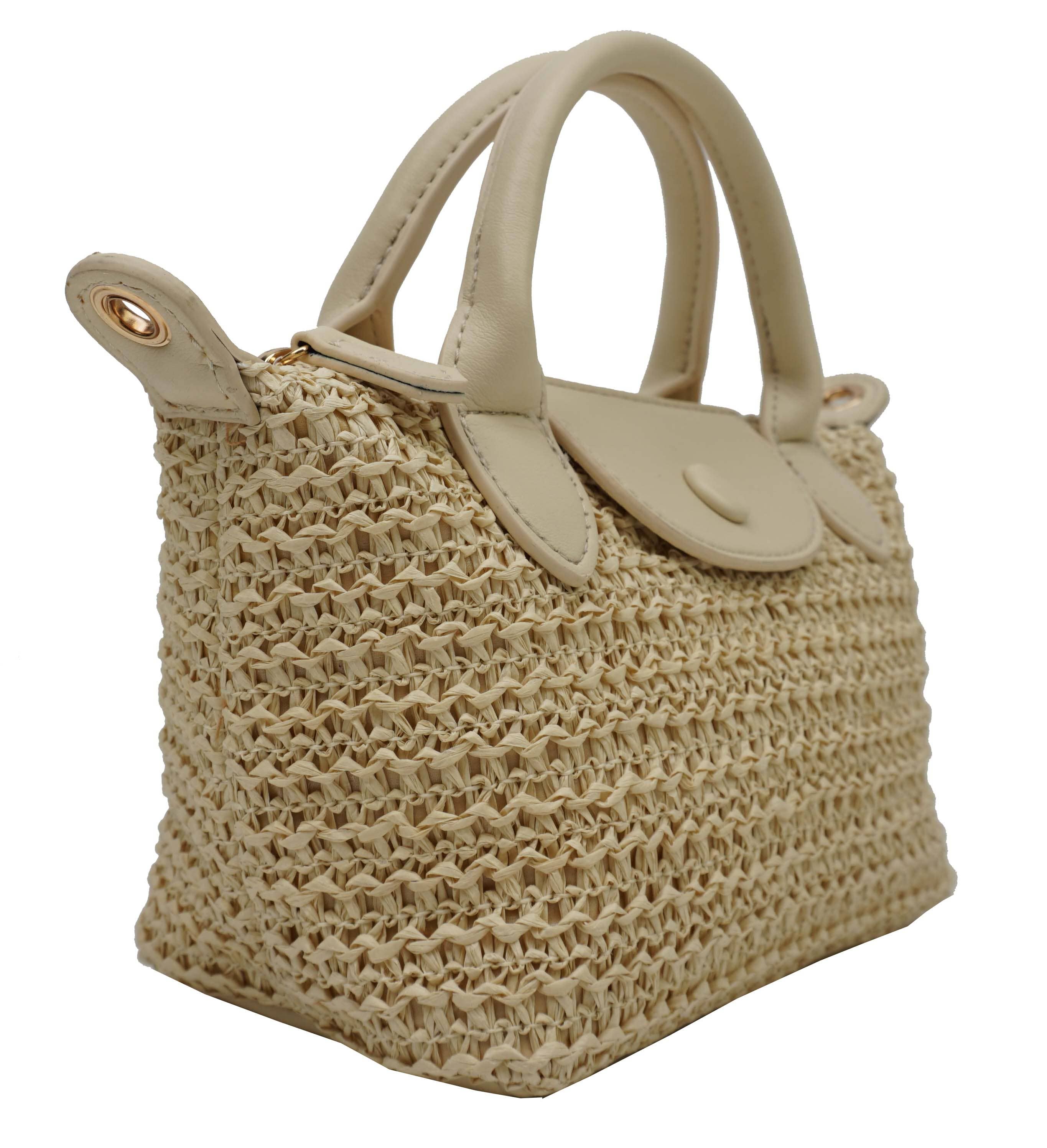 Petit sac à main crochet 36822: Beige