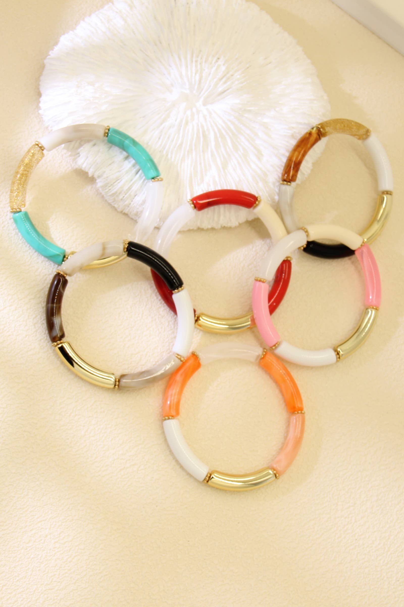 Bracelet jonc tendance & doré