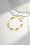 Bracelet mailles marine doré