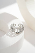 Bague maille marine argenté