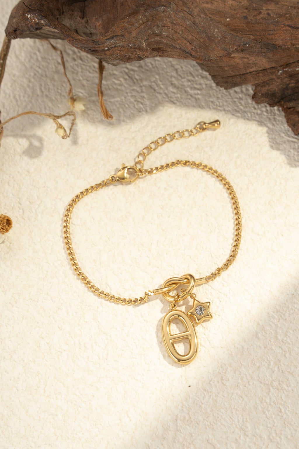Bracelet avec charmes maille marine