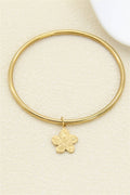 Bracelet jonc à breloque fleur