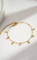 Bracelet charms mailles marine doré