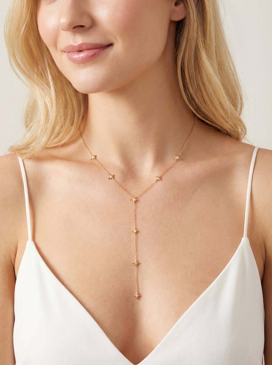 Collier strass doré