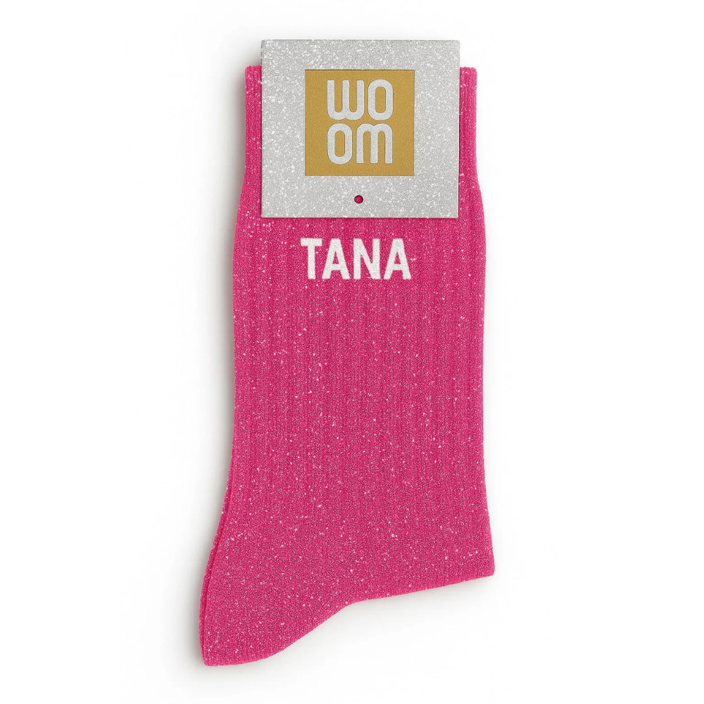 Chaussettes à paillettes "tana" fuschia