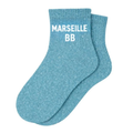 Chaussettes à paillettes « Marseille BB » bleu