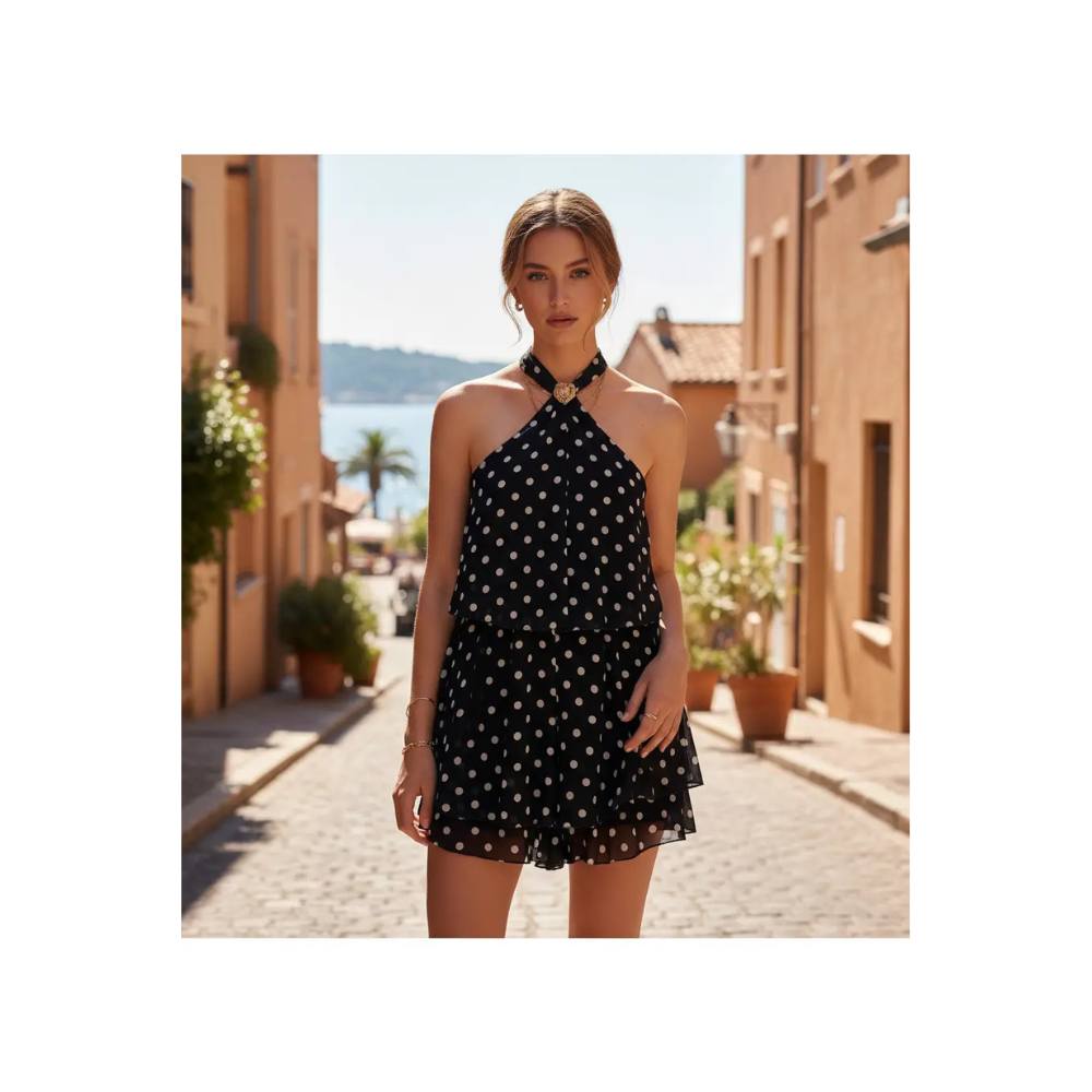 Combishort à pois noir 🌸