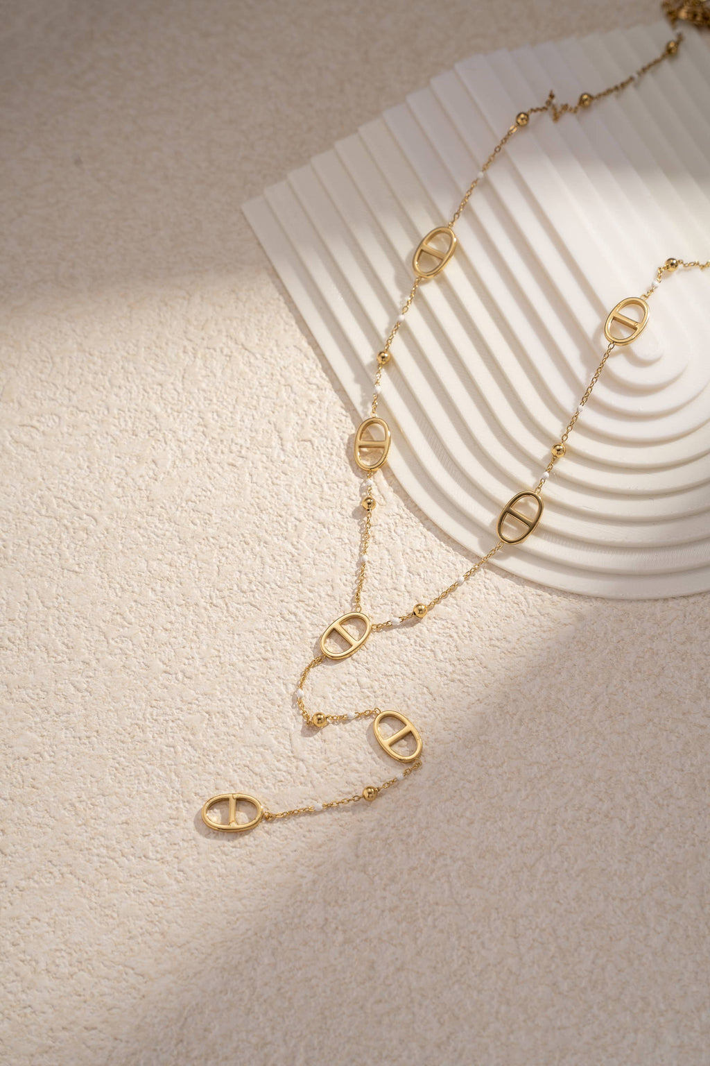 Collier doré maillons ovales