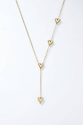 Collier coeur doré « ambre »