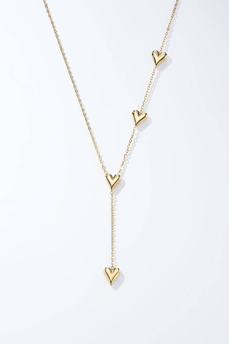 Collier coeur doré « ambre »