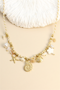 Collier « Elise », Coquillage écru