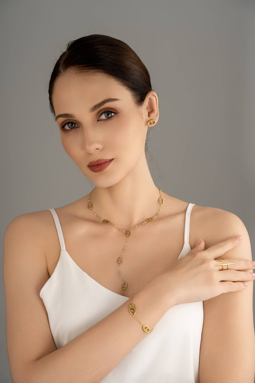 Collier doré maillons ovales