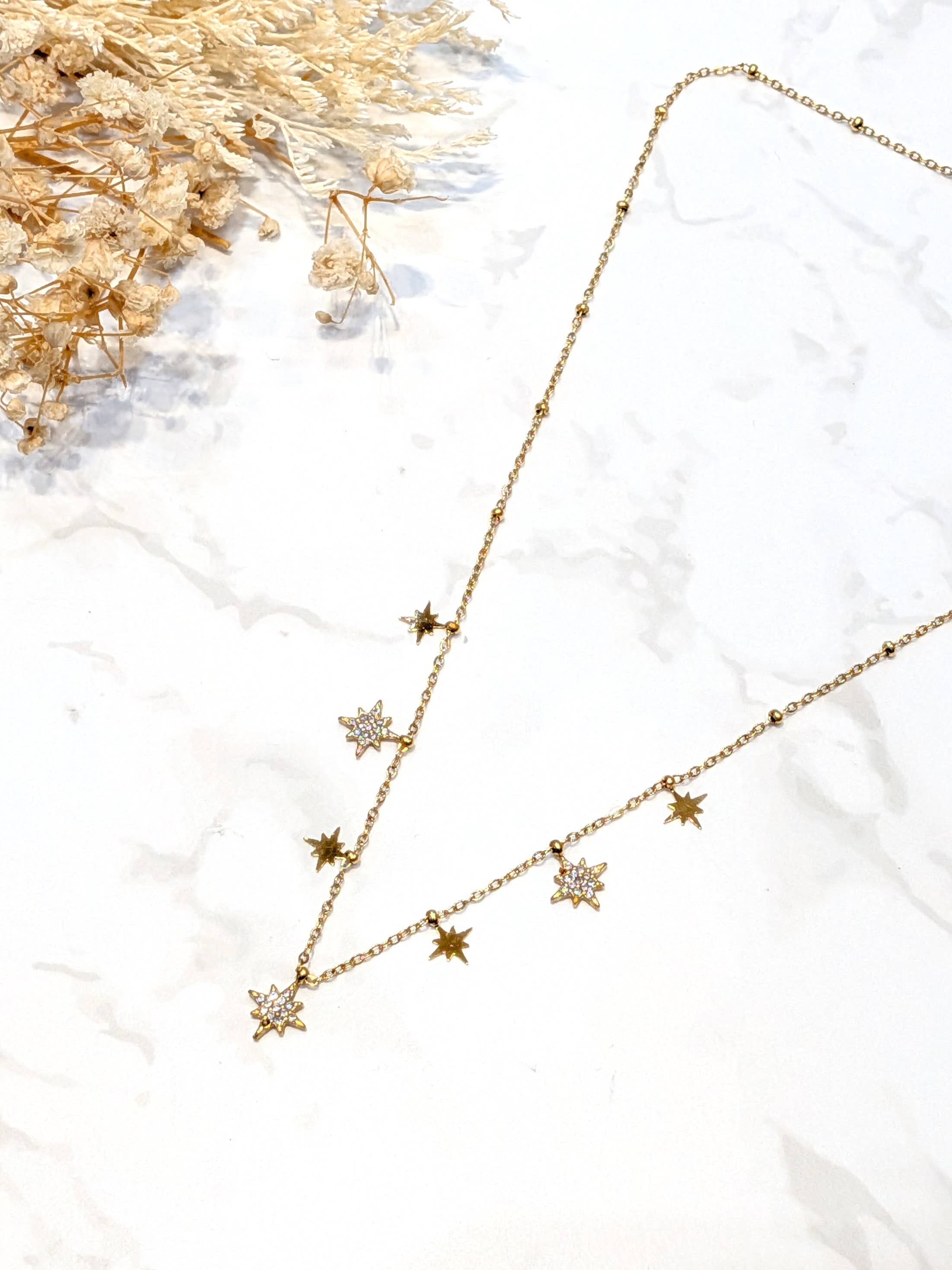 Collier étoile strass