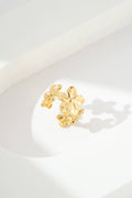 Bague fleur ajustable doré