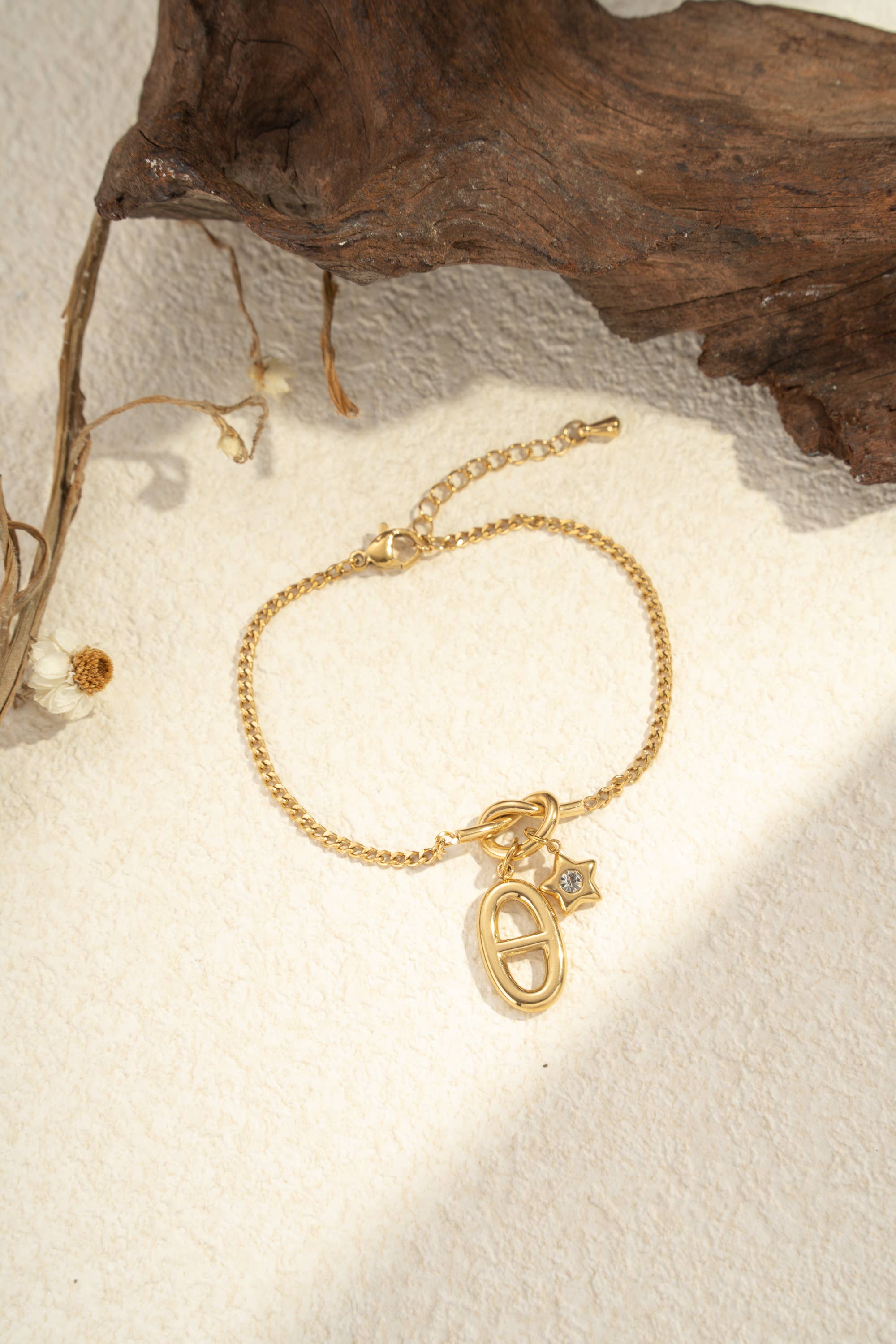 Bracelet avec charmes maille marine