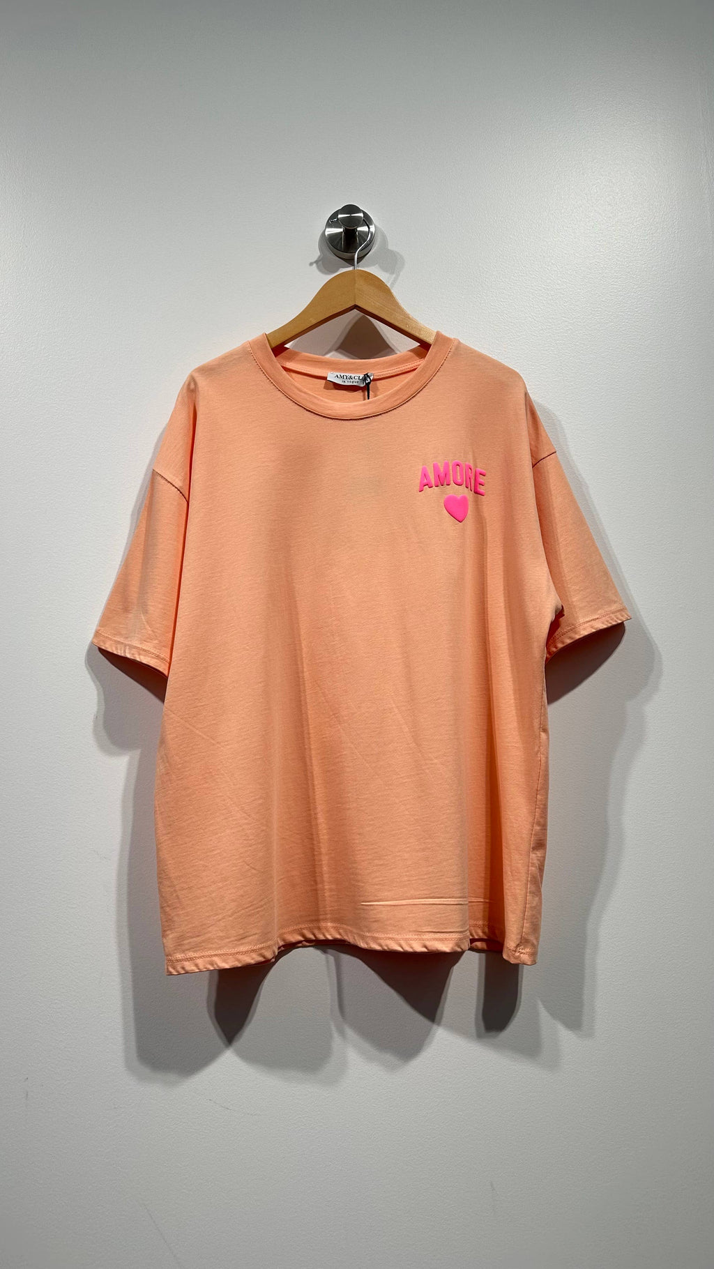 T-shirt "AMORE" graphic print: Blanc / TU