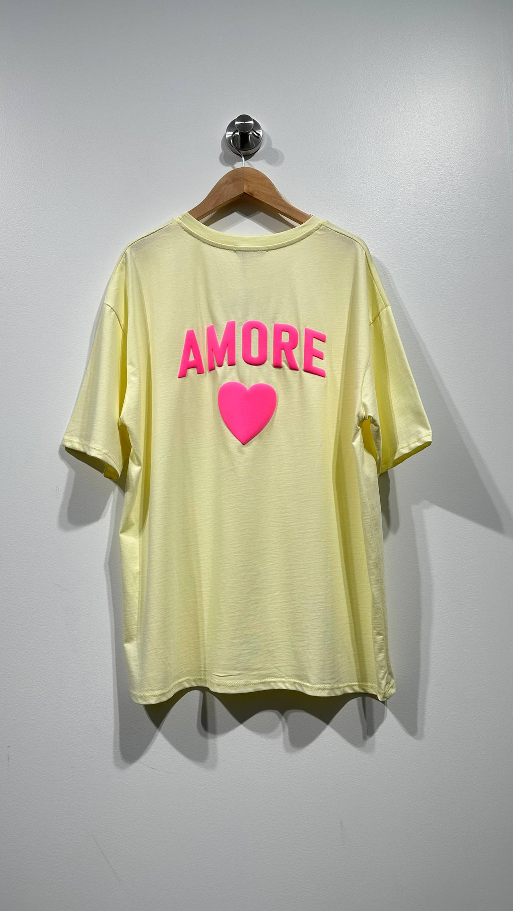 T-shirt "AMORE" graphic print: Blanc / TU