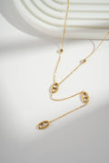 Collier doré maille marine