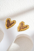 Boucles d’oreilles Cœur léopard